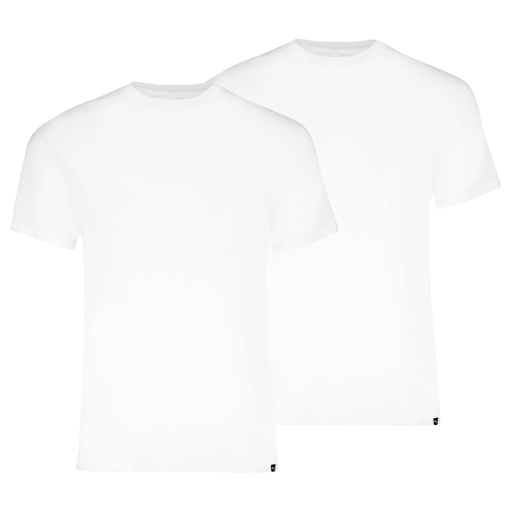 PUMA Herren T-Shirts, 2er Pack - Crew Neck Tee 2P, Rundhals Regular Fit, Baumwolle, einfarbig