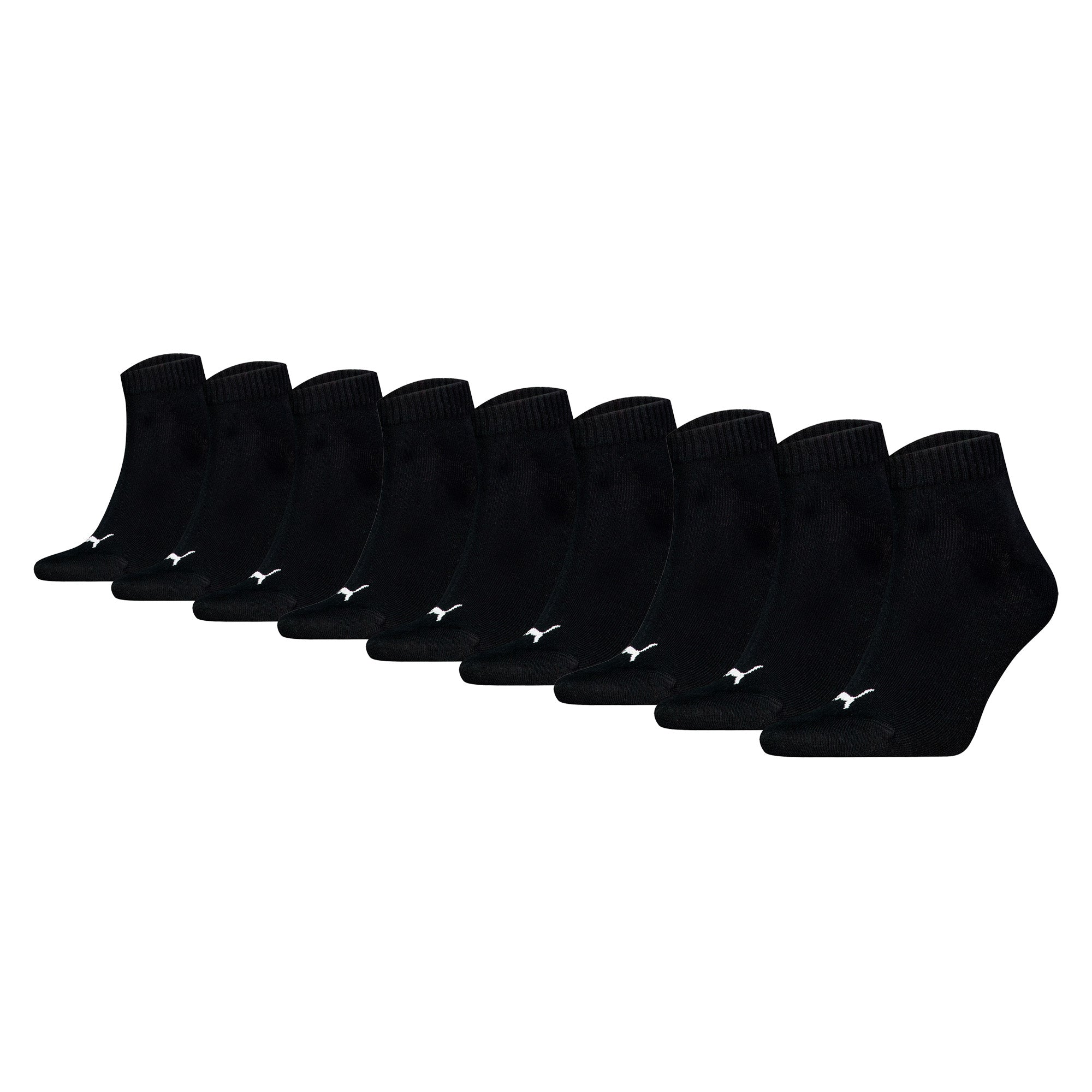 PUMA Unisex Quarter Socken, 9er Pack - Quarter Plain ECOM 9P, Logo, einfarbig
