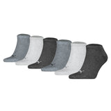 PUMA unisex sneaker socks, pack of 6 - Sneaker Plain ECOM 6P, logo, single-coloured