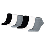 PUMA unisex sneaker socks, pack of 6 - Sneaker Plain ECOM 6P, logo, single-coloured
