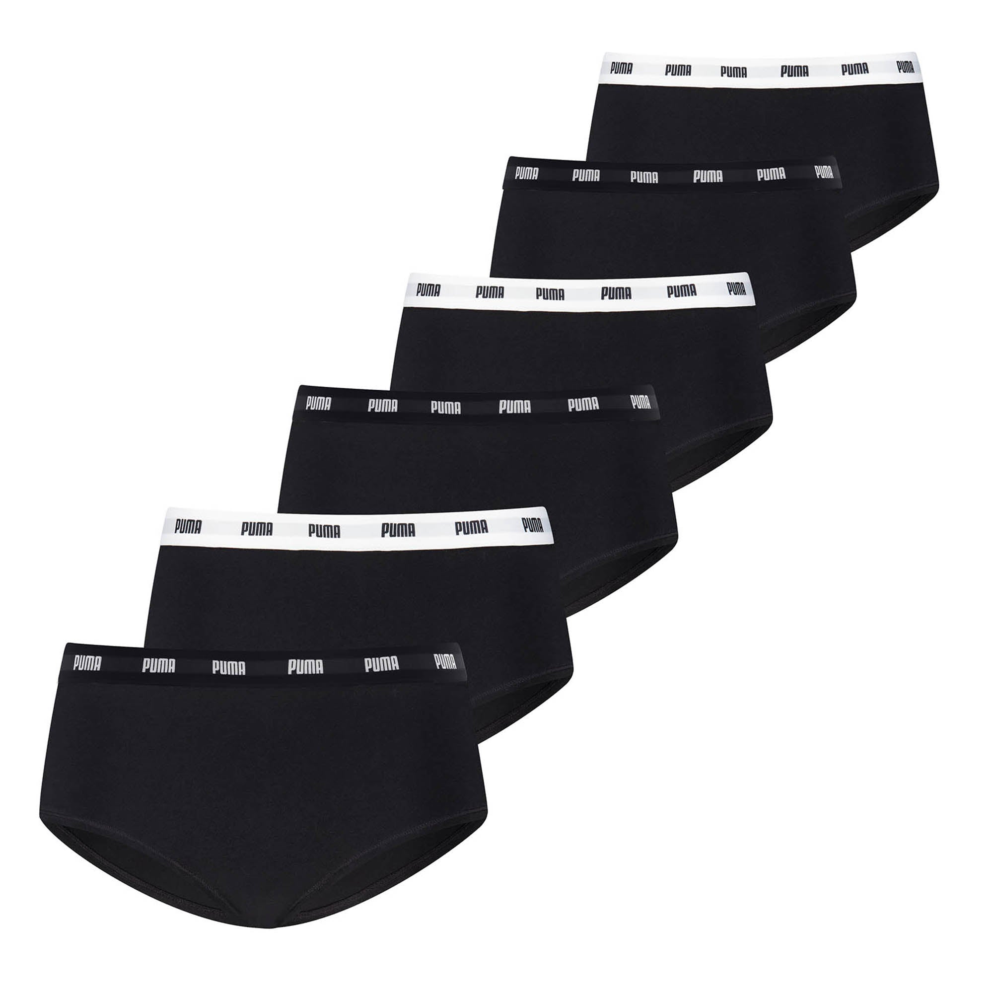 PUMA Women Mini Shorts, 6-Pack – Cotton Mini Shorts ECOM, Cotton
