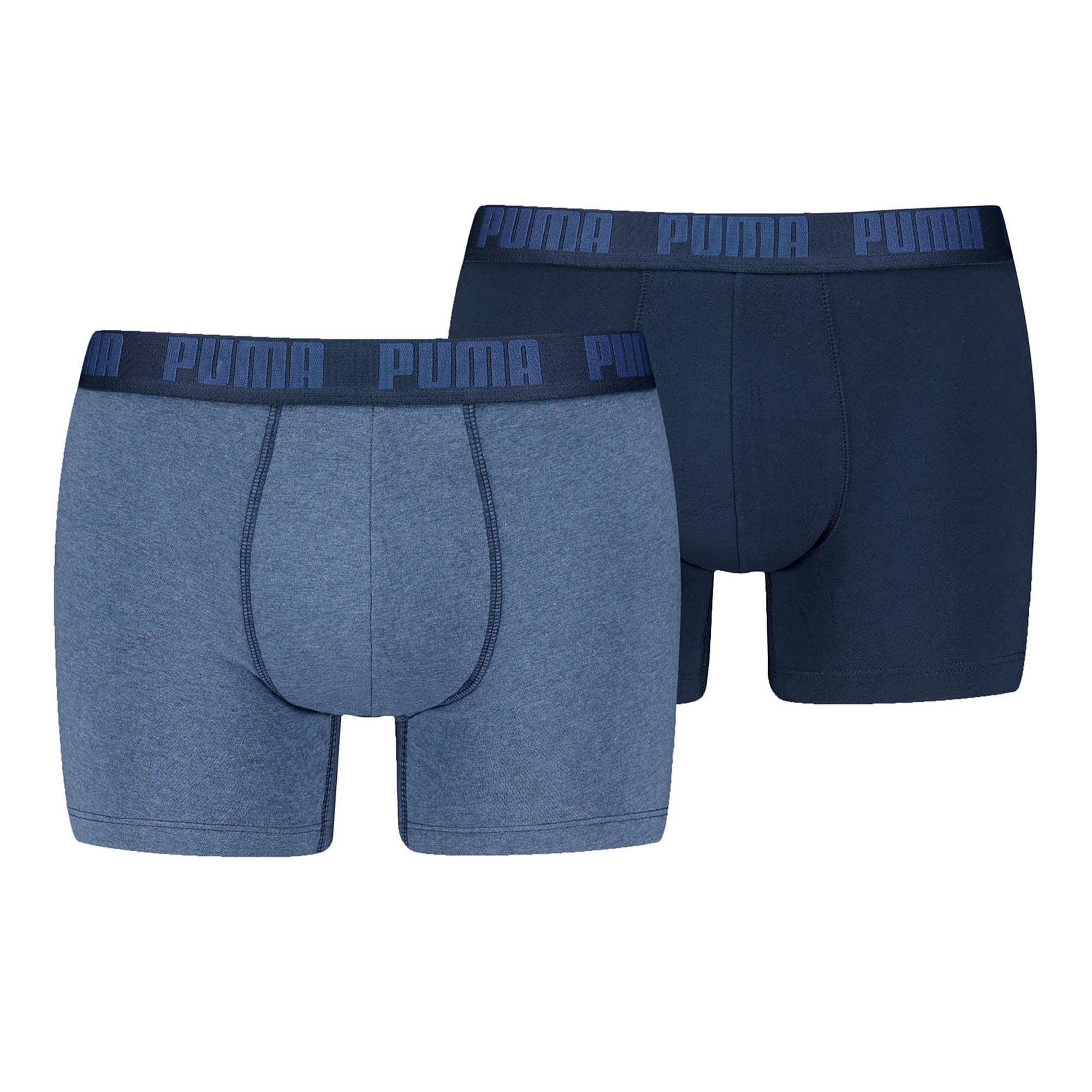 PUMA Men's Boxer Shorts 2-Pack - Everyday Basic Boxers 2P, Cotton Stretch, Plain