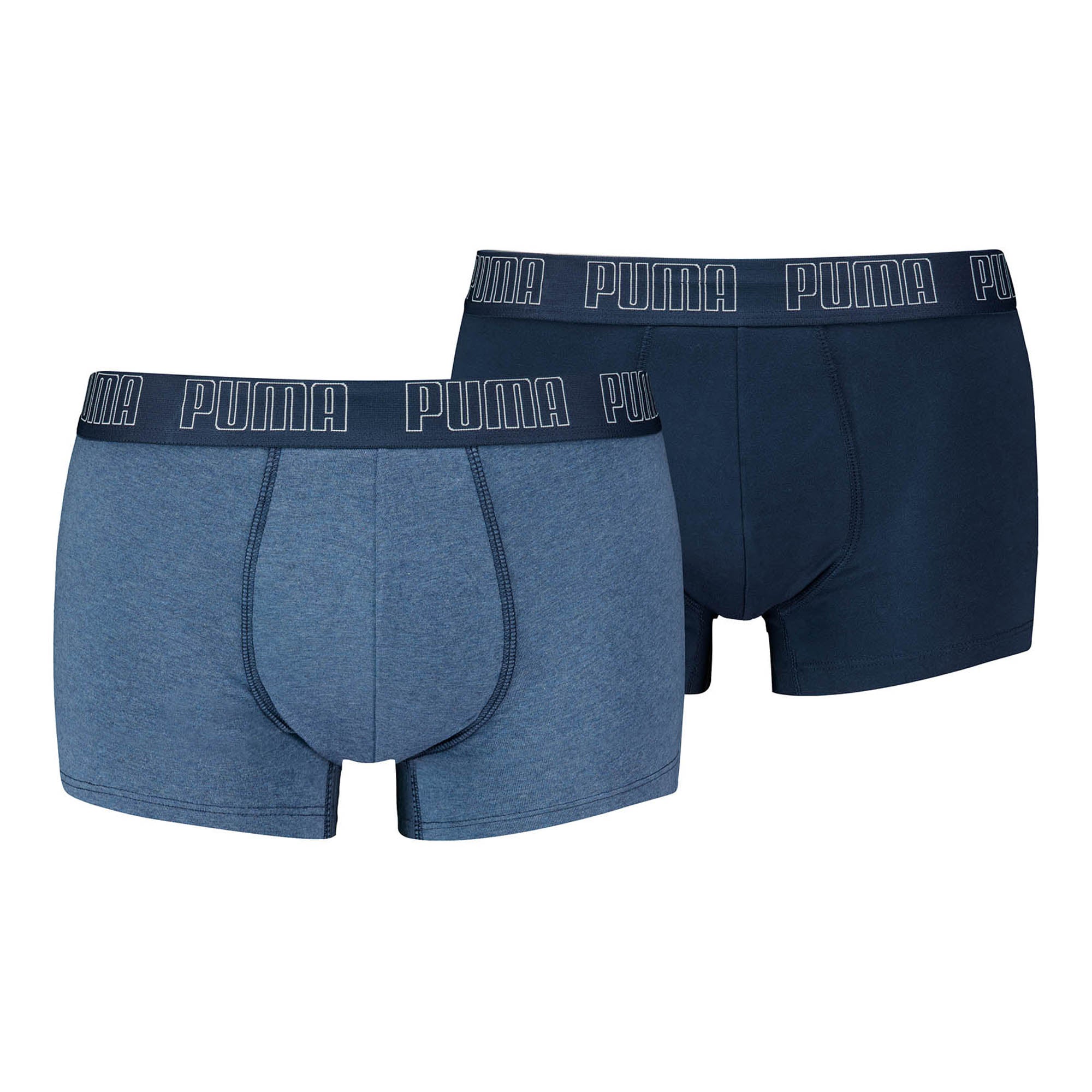 PUMA Men's Boxer Shorts 2-Pack - Everyday Trunks  2P, Cotton Stretch, Plain