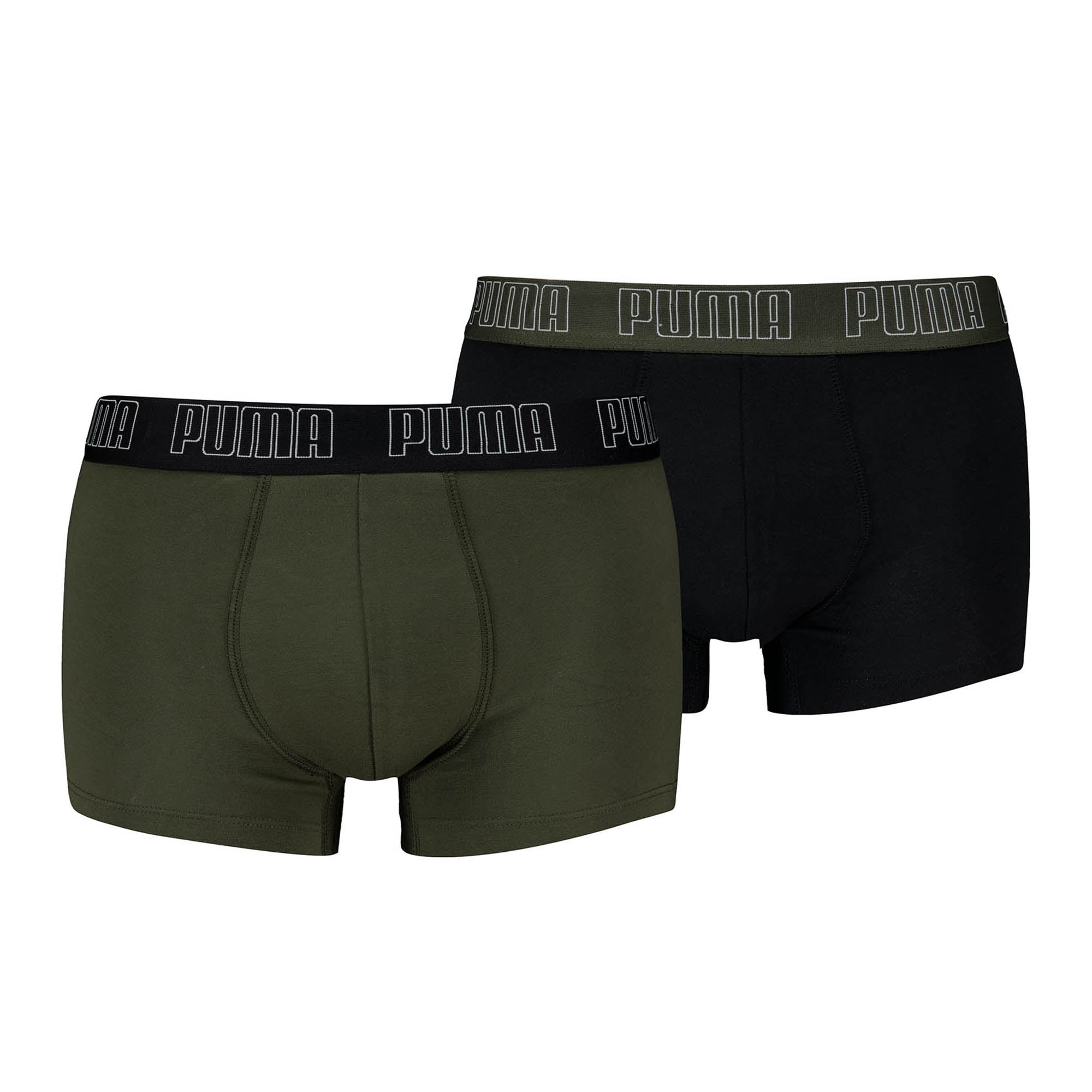 PUMA Men's Boxer Shorts 2-Pack - Everyday Trunks  2P, Cotton Stretch, Plain