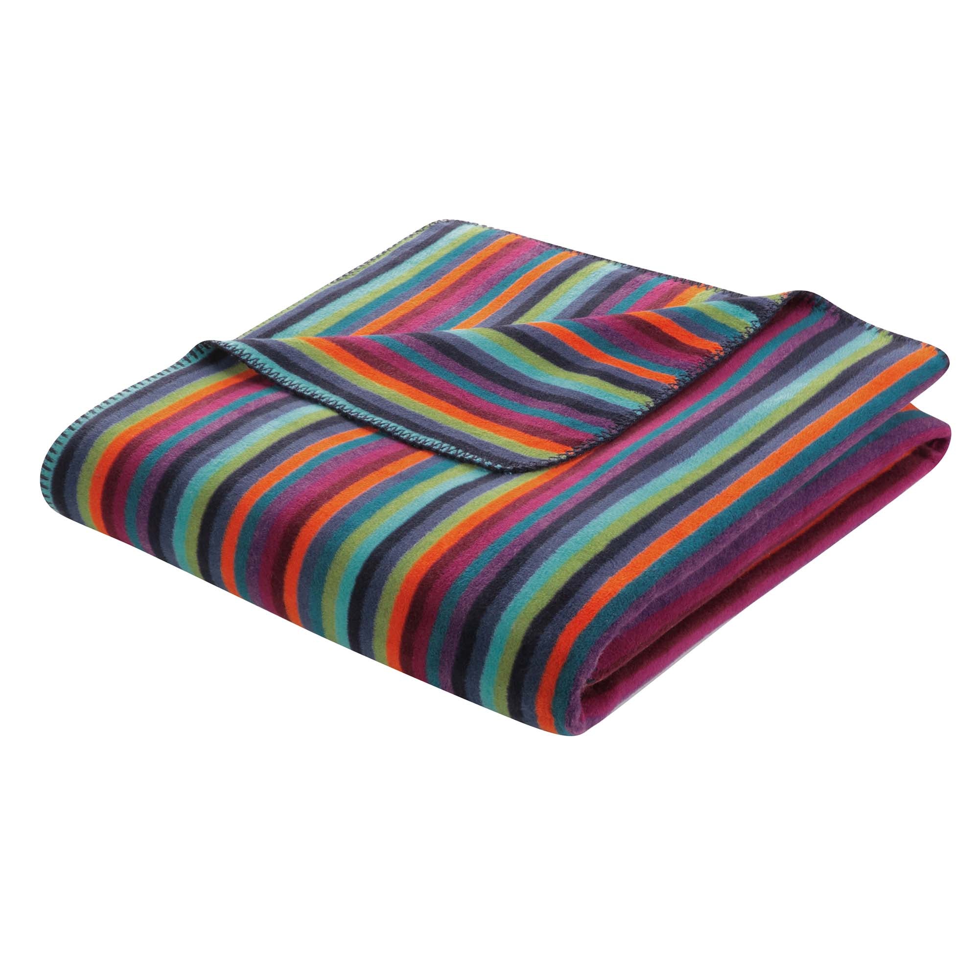 CAWÖ Wohndecke, 150x200cm  - Lifestyle Kiss, Streifen, Fleece