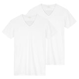 DSTREZZED Herren T-Shirt, V-Neck, 2er Pack - Eastwood, Slim Fit, Baumwolle-Viskose-Mix