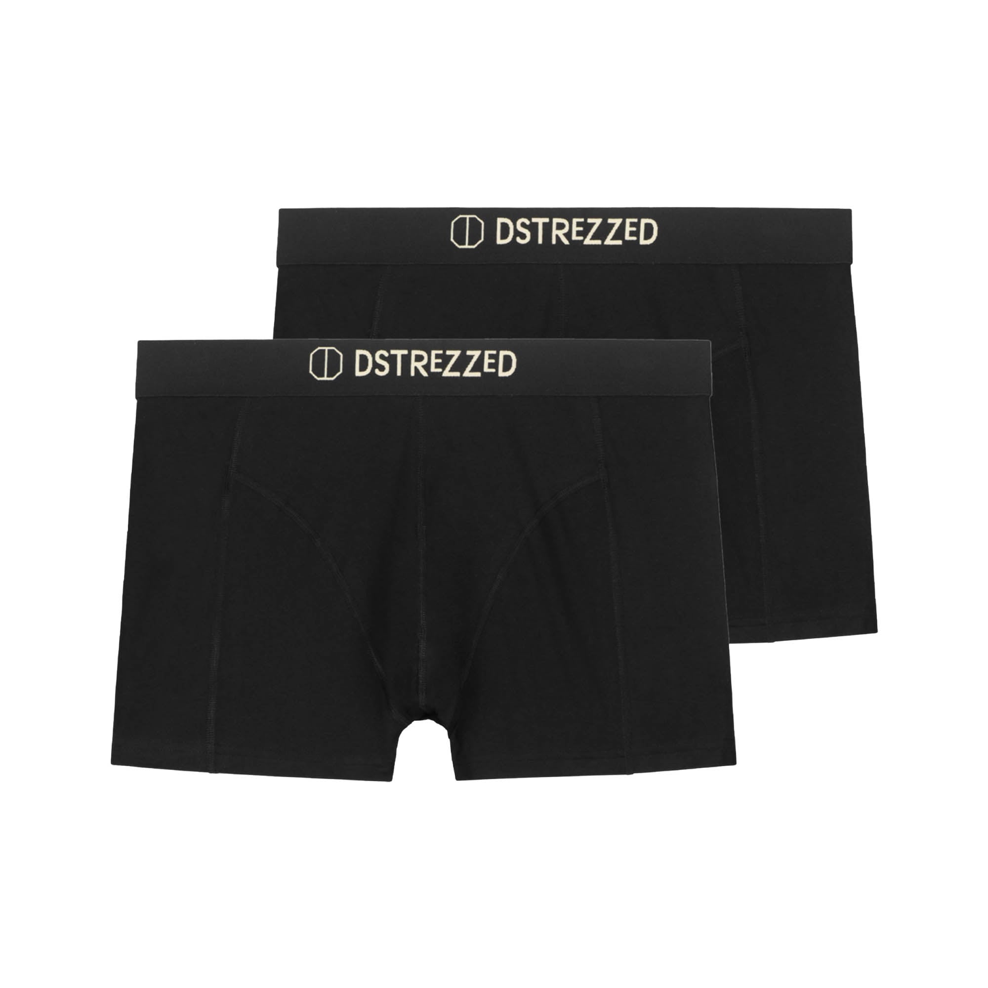 DSTREZZED Men's Boxer Shorts, 2-Pack - Chaplin, Cotton-Viscose Blend, Plain Colour