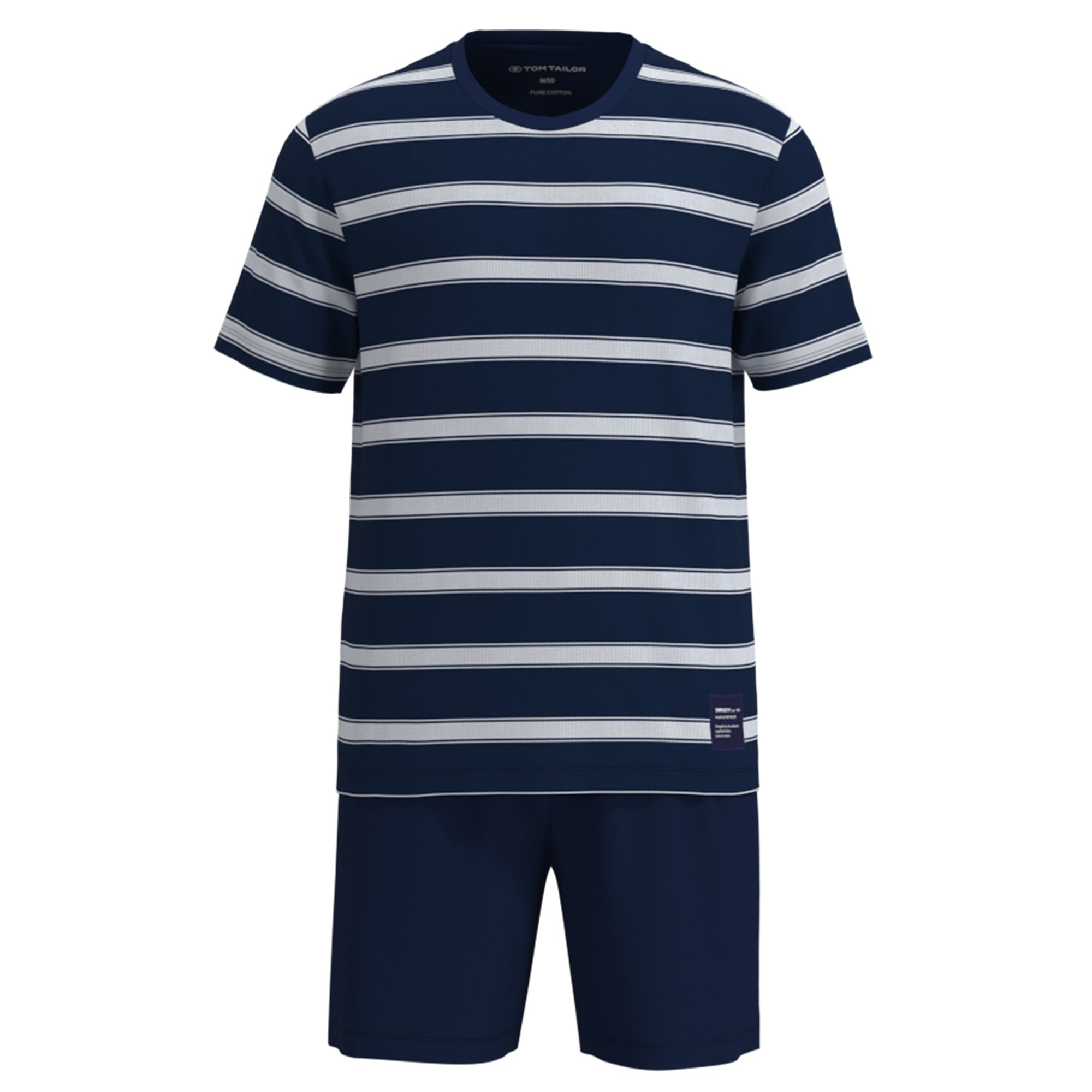 TOM TAILOR Men Pyjamas, Short - Shorty, Pyjamas, Round Neck, Cotton, Single Jersey