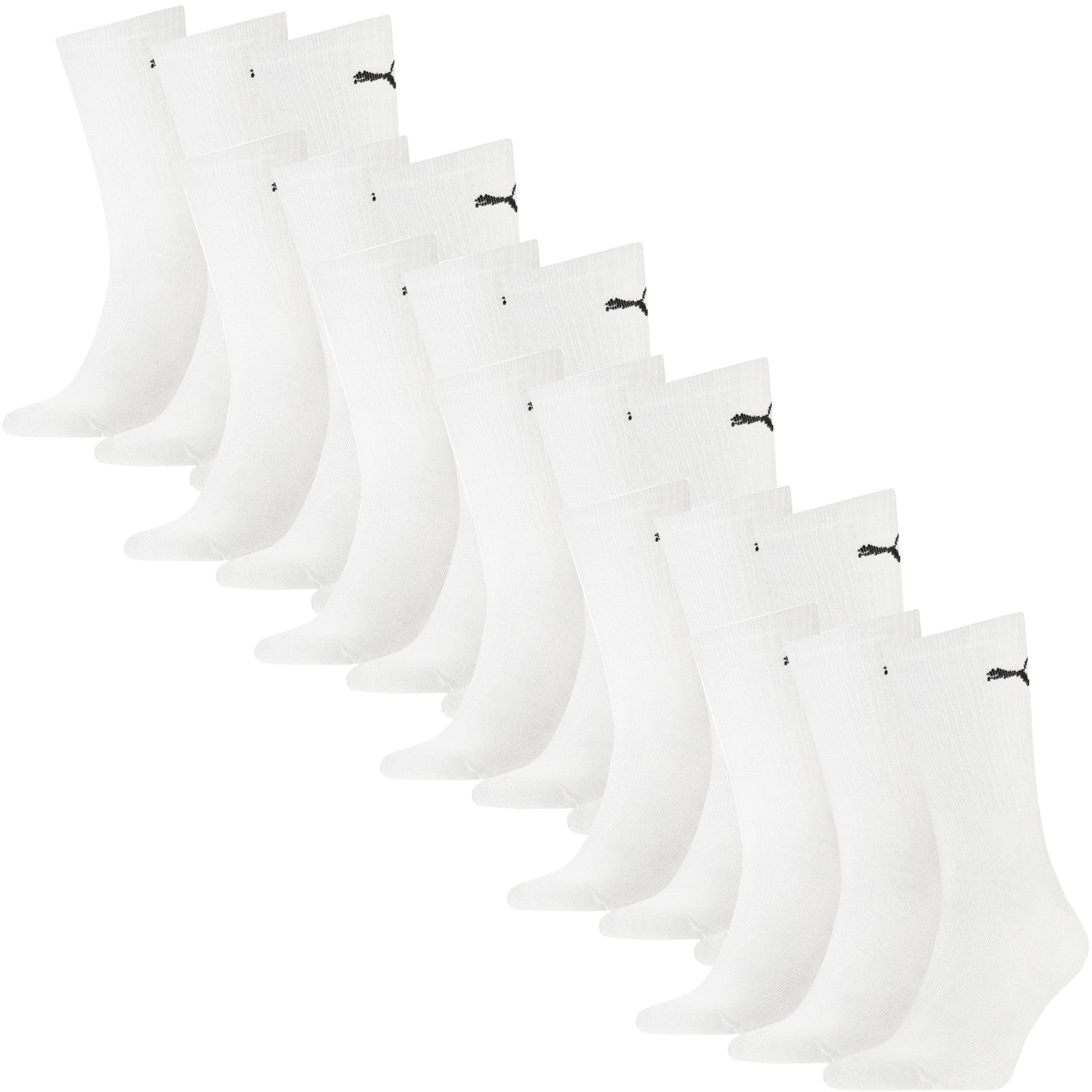 Puma Unisex Socken, Sportsocken 18 PAAR, Frotteesohle - verschiedene Farben