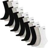Puma Unisex Socken, Sportsocken 18 PAAR, Frotteesohle - verschiedene Farben