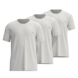 TOM TAILOR Men T-shirt, 3-pack – round neck, short sleeves, single jersey, cotton, plain colour