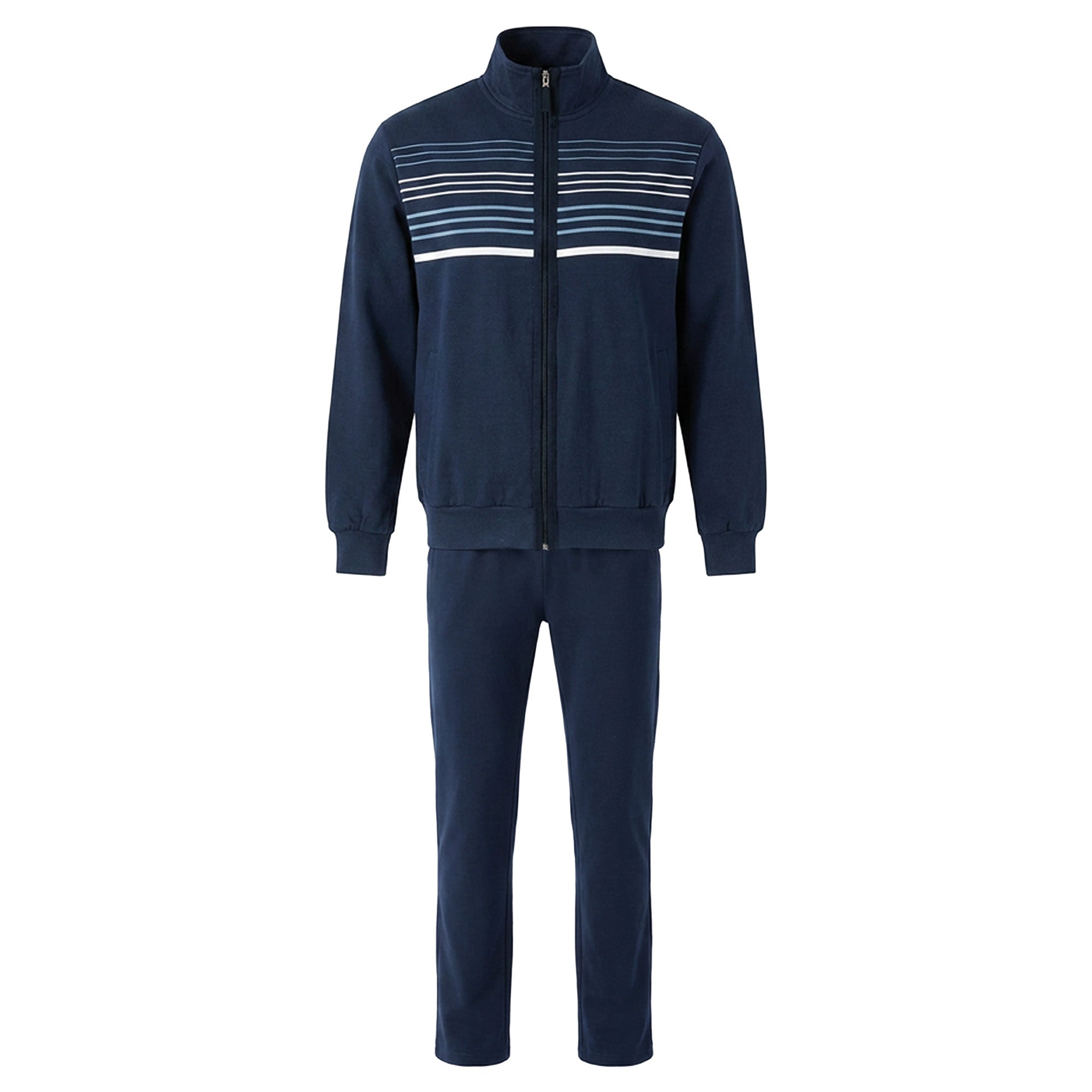 hajo Men’s Leisure Suit - Premium Comfort, Loungewear Two-Piece with Zip, Cotton Blend