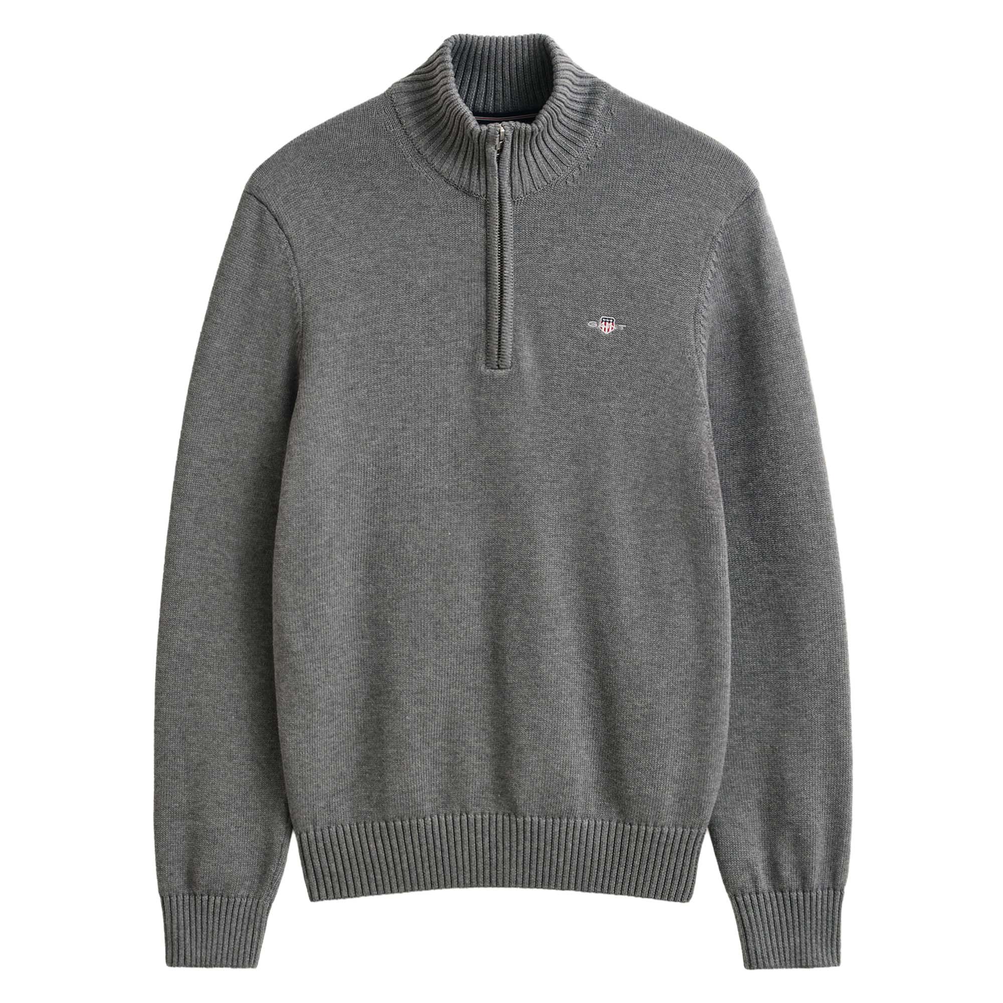 GANT Herren Strickpullover - CLASSIC COTTON HALF-ZIP, Troyer, Baumwolle