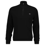 GANT Men's Knit Sweater - WAFFLE KNIT HALF-ZIP SWEATER, Half-Zip Collar, Waffle Texture, Regular Fit, Cotton
