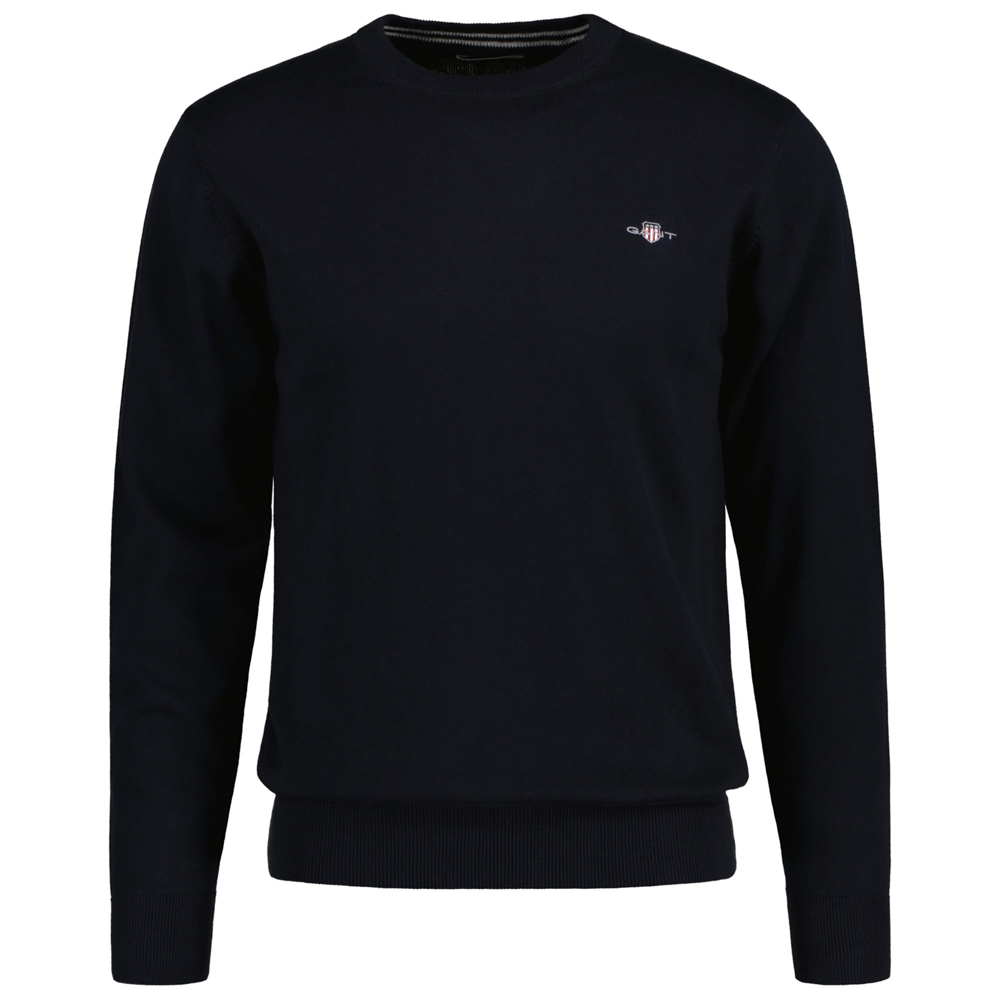 GANT Herren Pique-Strickpullover, Rundhals - COTTON PIQUE C-NECK, Baumwolle