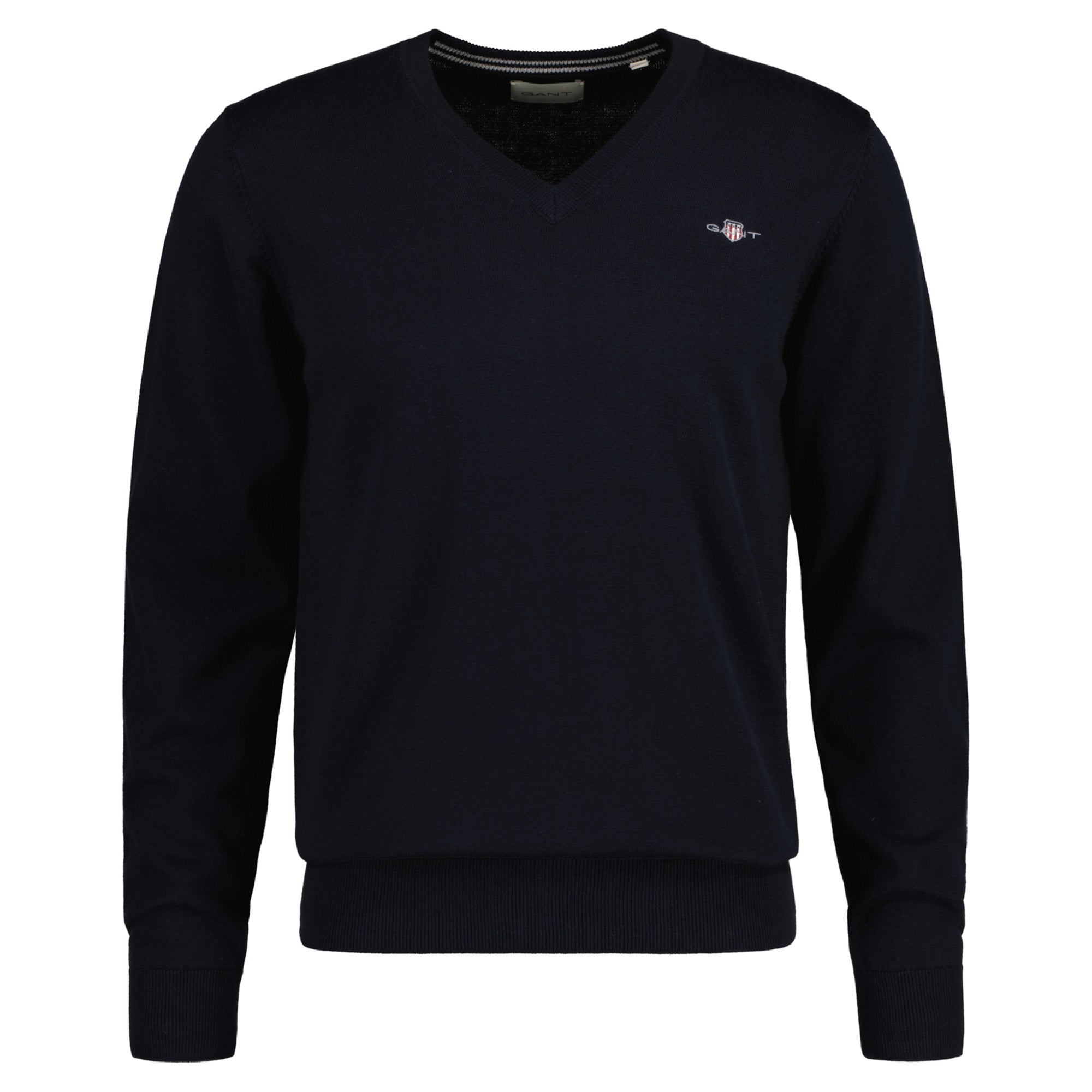 GANT Herren Pullover - CLASSIC COTTON V-NECK, Strickpullover, V-Ausschnitt, Baumwolle