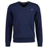 GANT Herren Pullover - CLASSIC COTTON V-NECK, Strickpullover, V-Ausschnitt, Baumwolle