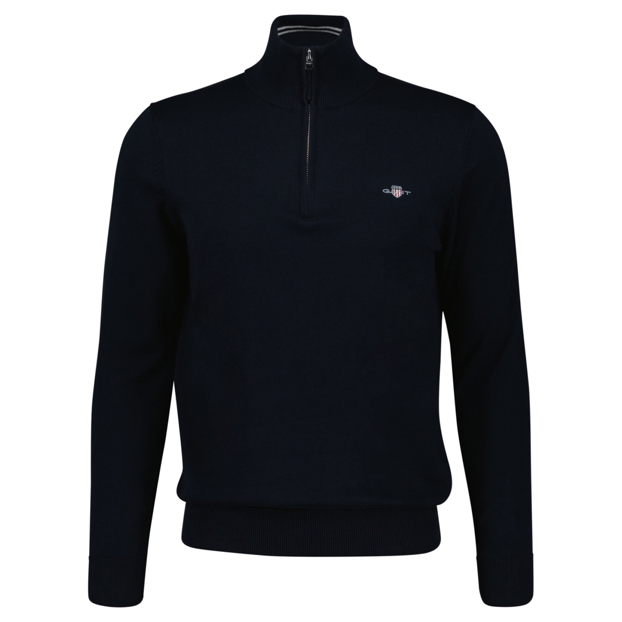 GANT Herren Pullover mit Zip-Kragen - CLASSIC COTTON HALF ZIP, Strickpullover, Baumwolle