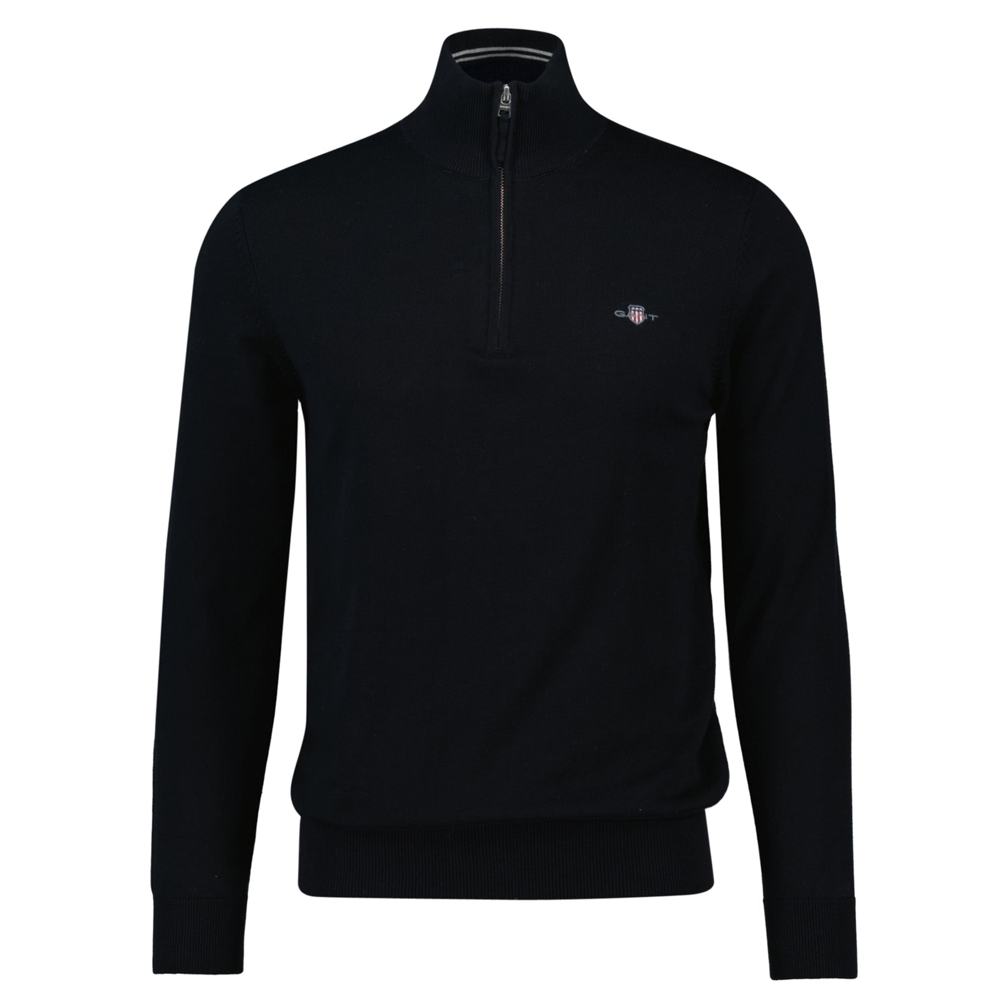 GANT Herren Pullover mit Zip-Kragen - CLASSIC COTTON HALF ZIP, Strickpullover, Baumwolle