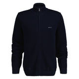 GANT Herren Pique-Strickjacke - COTTON PIQUE ZIP CARDIGAN, Reißverschluss, Baumwolle