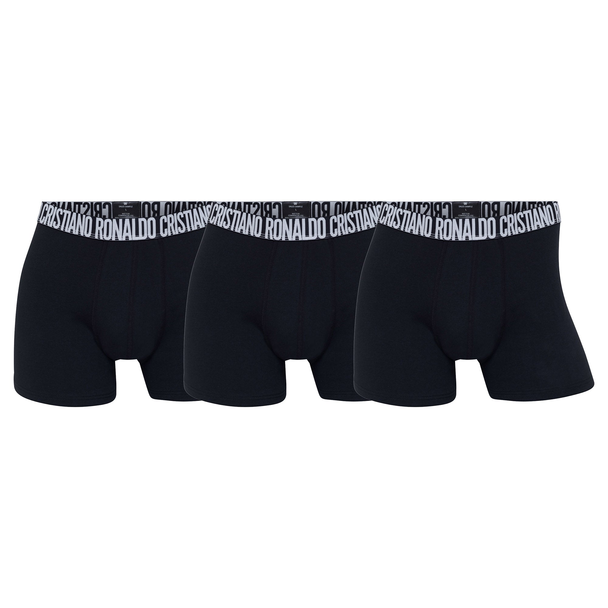 CR7 Herren Boxershorts, 3er Pack - Trunks, Cotton Stretch, Logobund