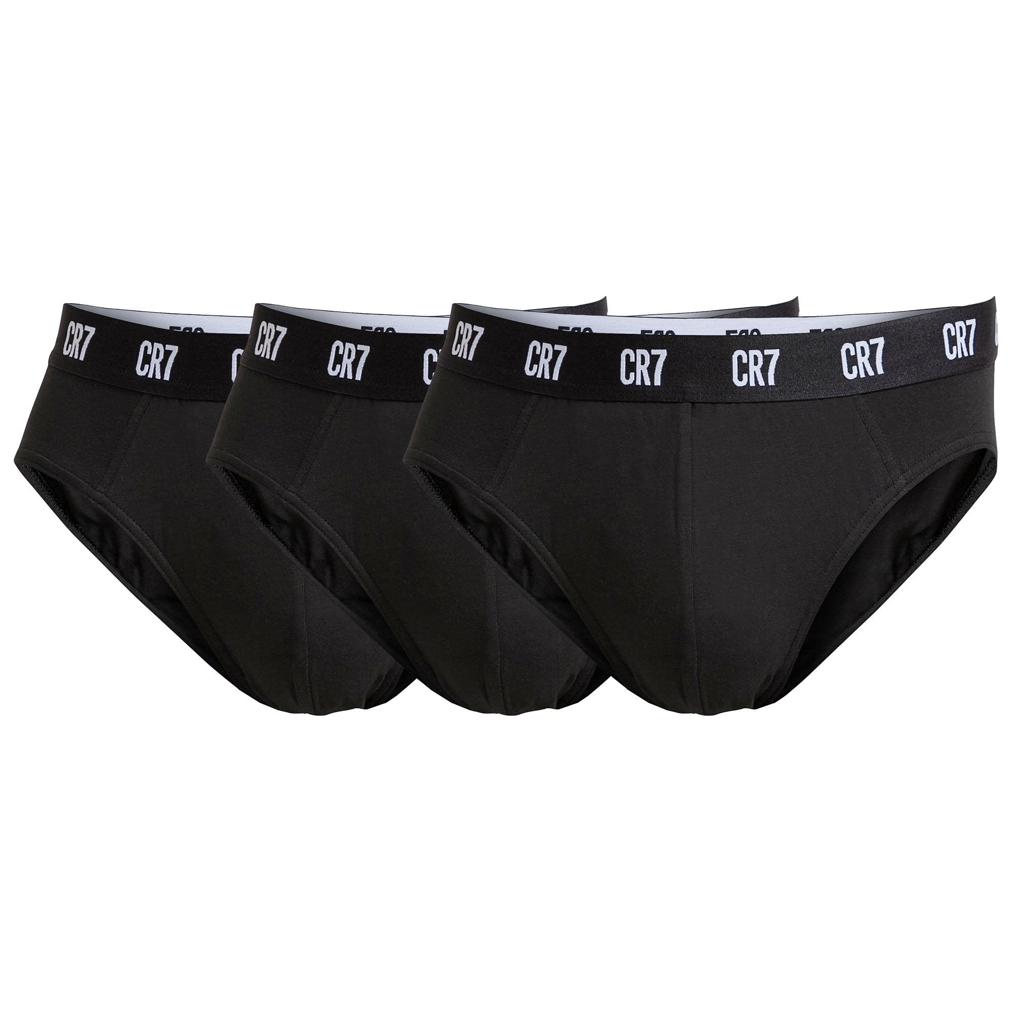 CR7 Herren Slips, 3er Pack - Briefs, Logobund, Stretch Cotton
