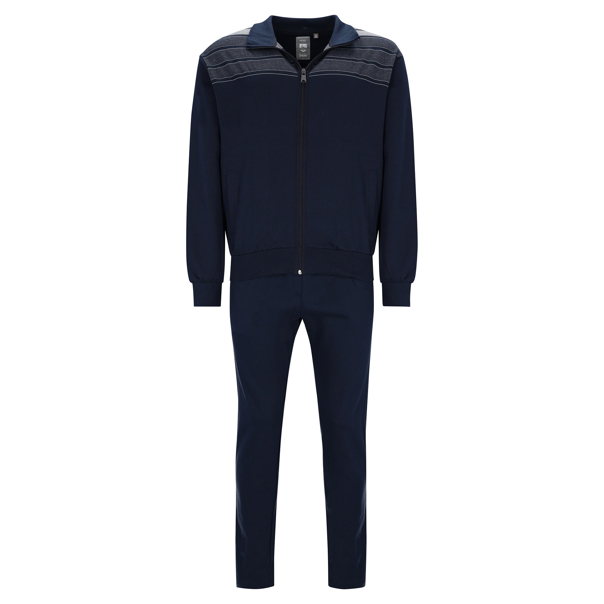 hajo Herren Hausanzug, lang - Soft Sweat, Zip-Jacke, Homewear
