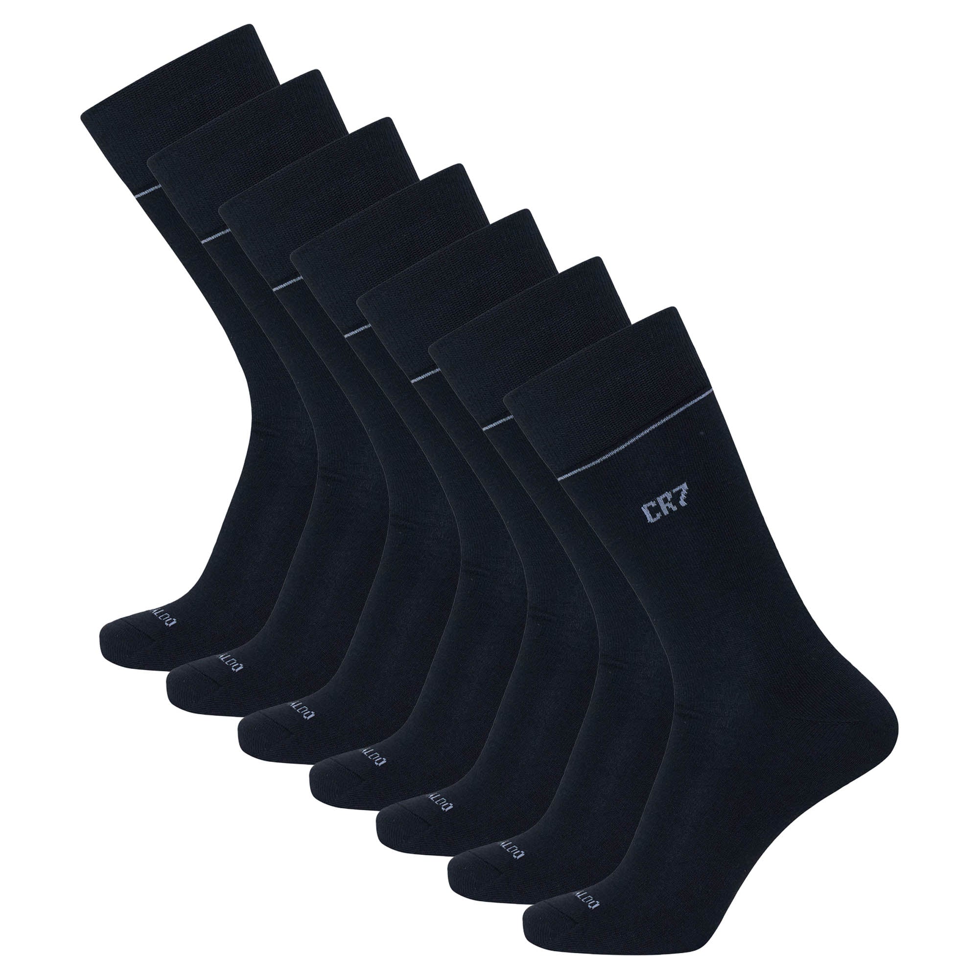 CR7 Men Socks, pack of 7 - short socks, cotton mix, plain colours