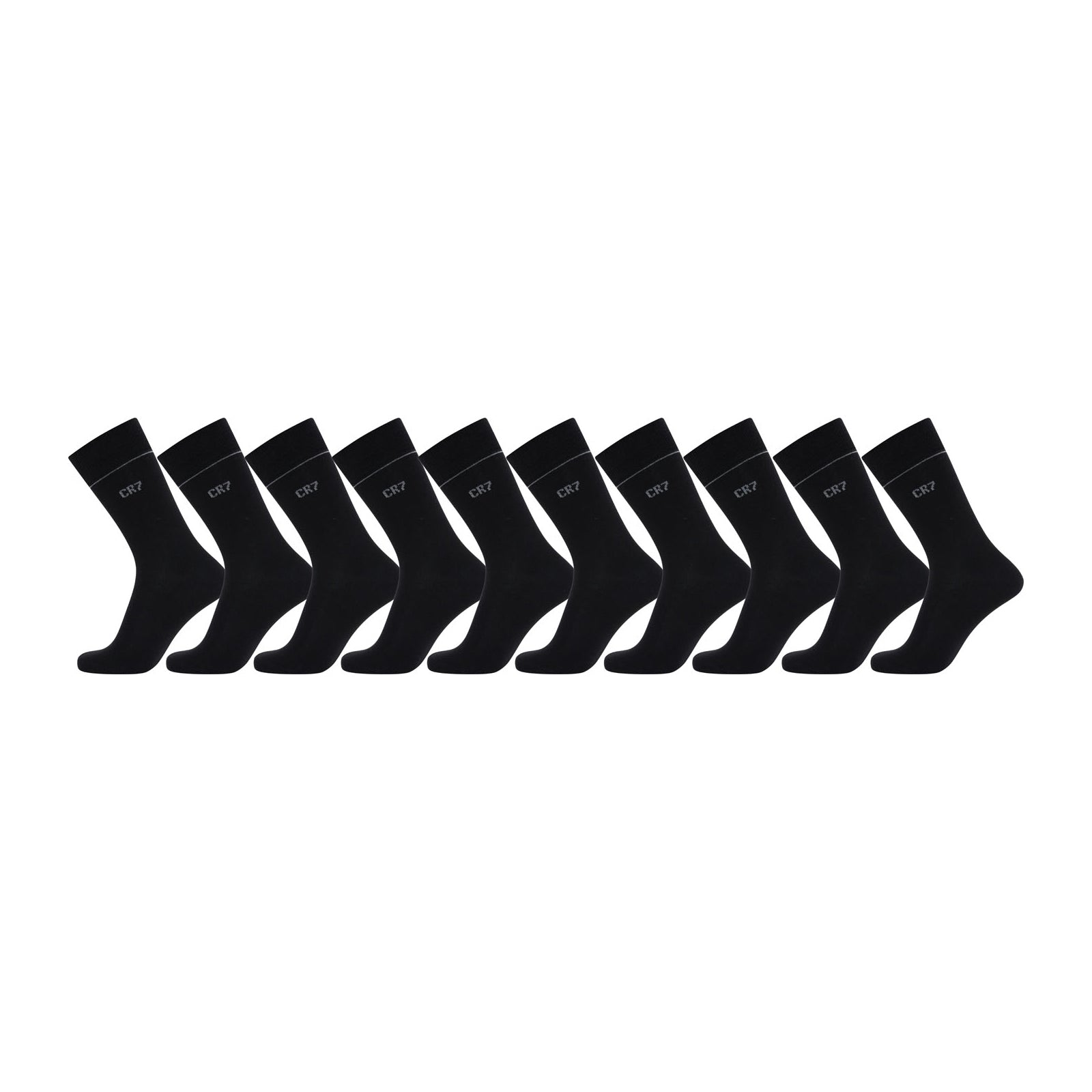 CR7 Herren Socken, 10er Pack - Kurzsocken, Baumwollmix, Unifarben, One Size