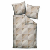 Janine Bed Linen 2 Pieces - J.D., Maco Satin, mercerized Cotton, Silk Finish, graphic Pattern