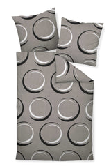Janine Bed Linen 2 Pieces - J.D., Maco Satin, mercerized Cotton, Silk Finish, graphic Pattern