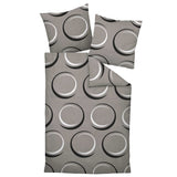 Janine Bed Linen 2 Pieces - J.D., Maco Satin, mercerized Cotton, Silk Finish, graphic Pattern