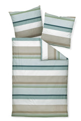 Janine Bed Linen 2 Pieces - J.D., Maco Satin, mercerized Cotton, Silk Finish, graphic Pattern