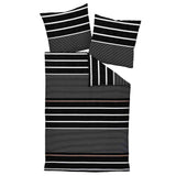 Janine bedding set, 2-piece – J.D., maco satin, cotton mercerised, silk finish, striped