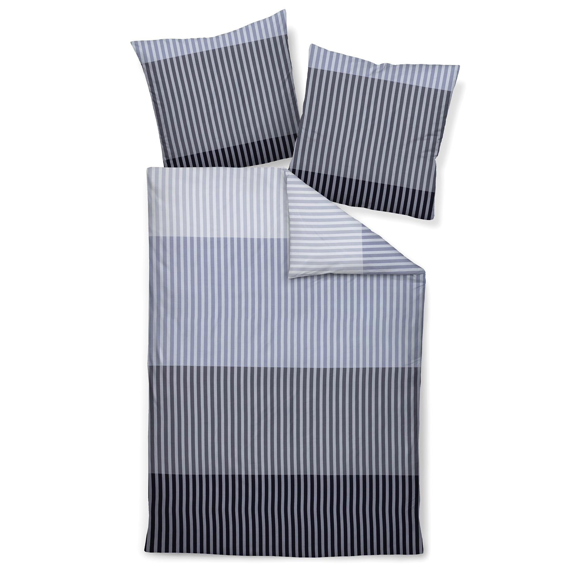 Janine Bettwäsche 2 teilig - Mako-Satin, Baumwolle, gestreift
