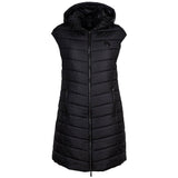 A|X ARMANI EXCHANGE women's down coat - quilted jacket, zipper, hood, logo print