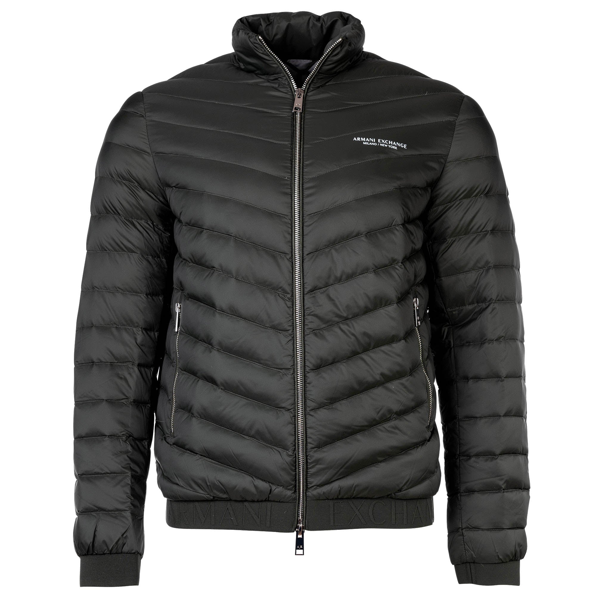 A|X ARMANI EXCHANGE Herren Daunenjacke - Mikrofaser, Logo Aufdruck