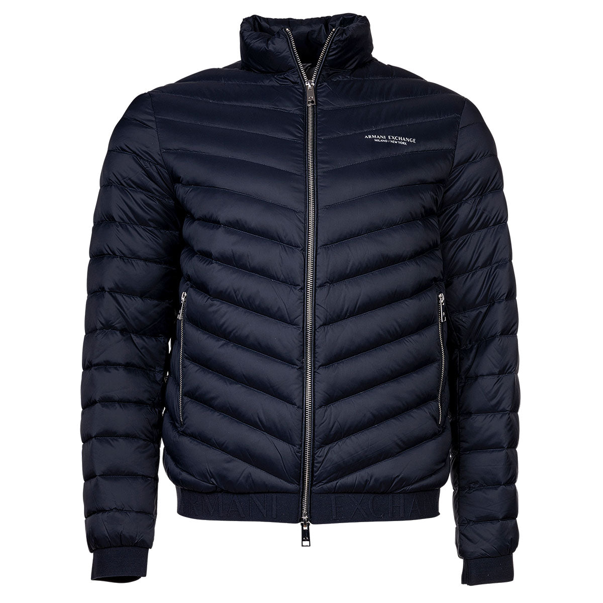 A|X ARMANI EXCHANGE Herren Daunenjacke - Mikrofaser, Logo Aufdruck