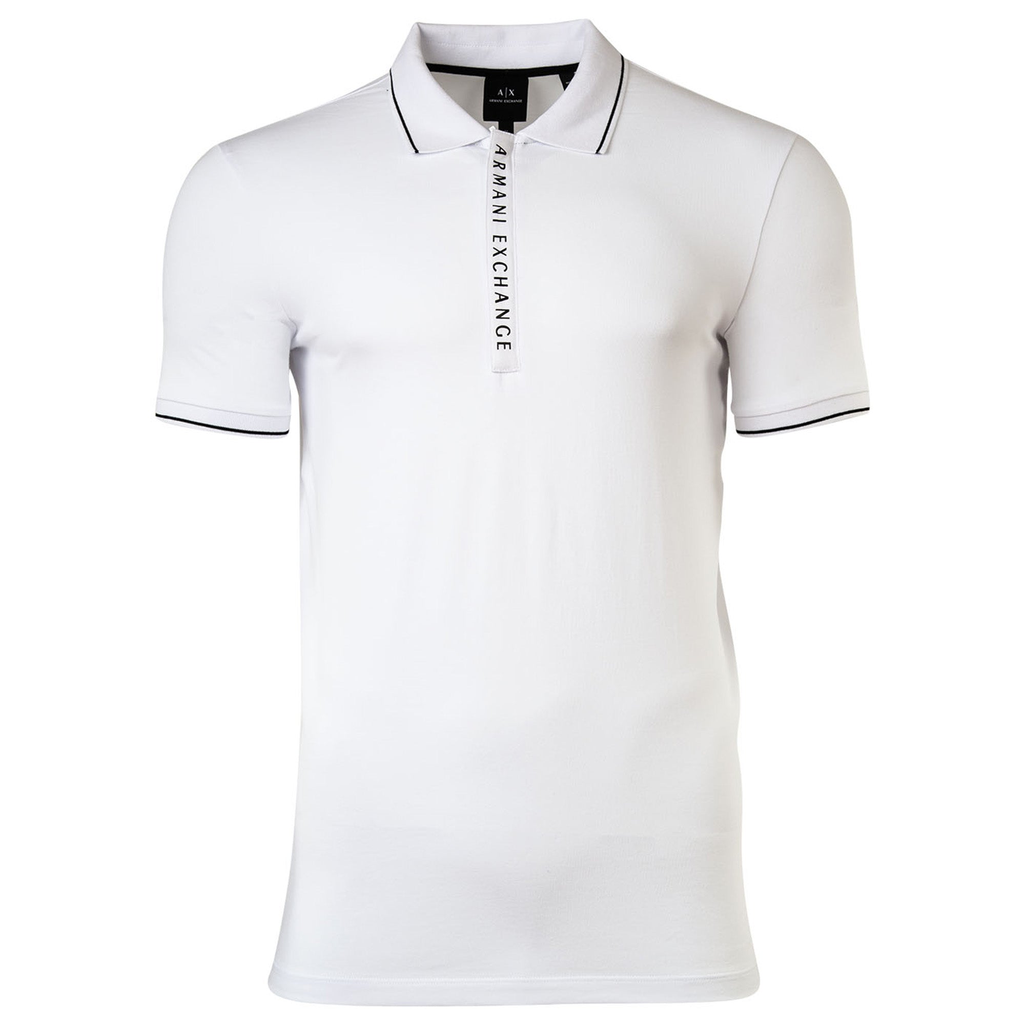 A|X ARMANI EXCHANGE Herren Poloshirt - Hidden Buttons, Cotton Stretch