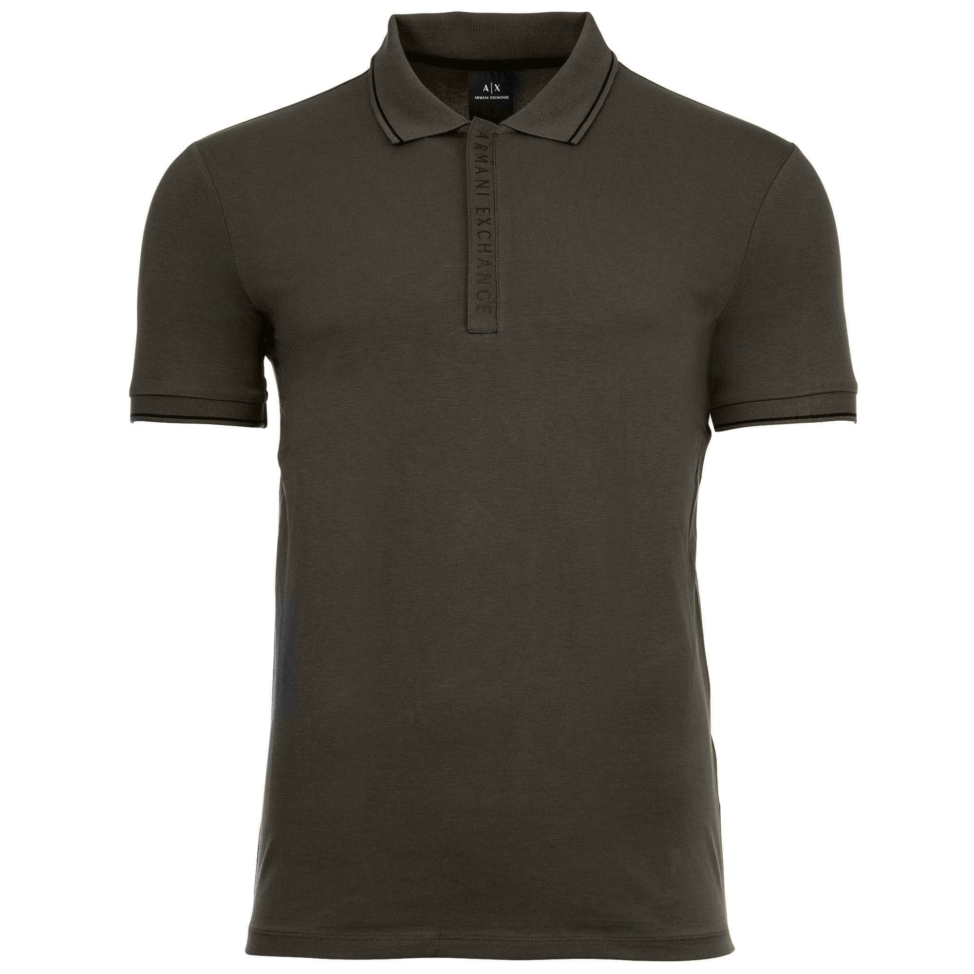 A|X ARMANI EXCHANGE Herren Poloshirt - Hidden Buttons, Cotton Stretch