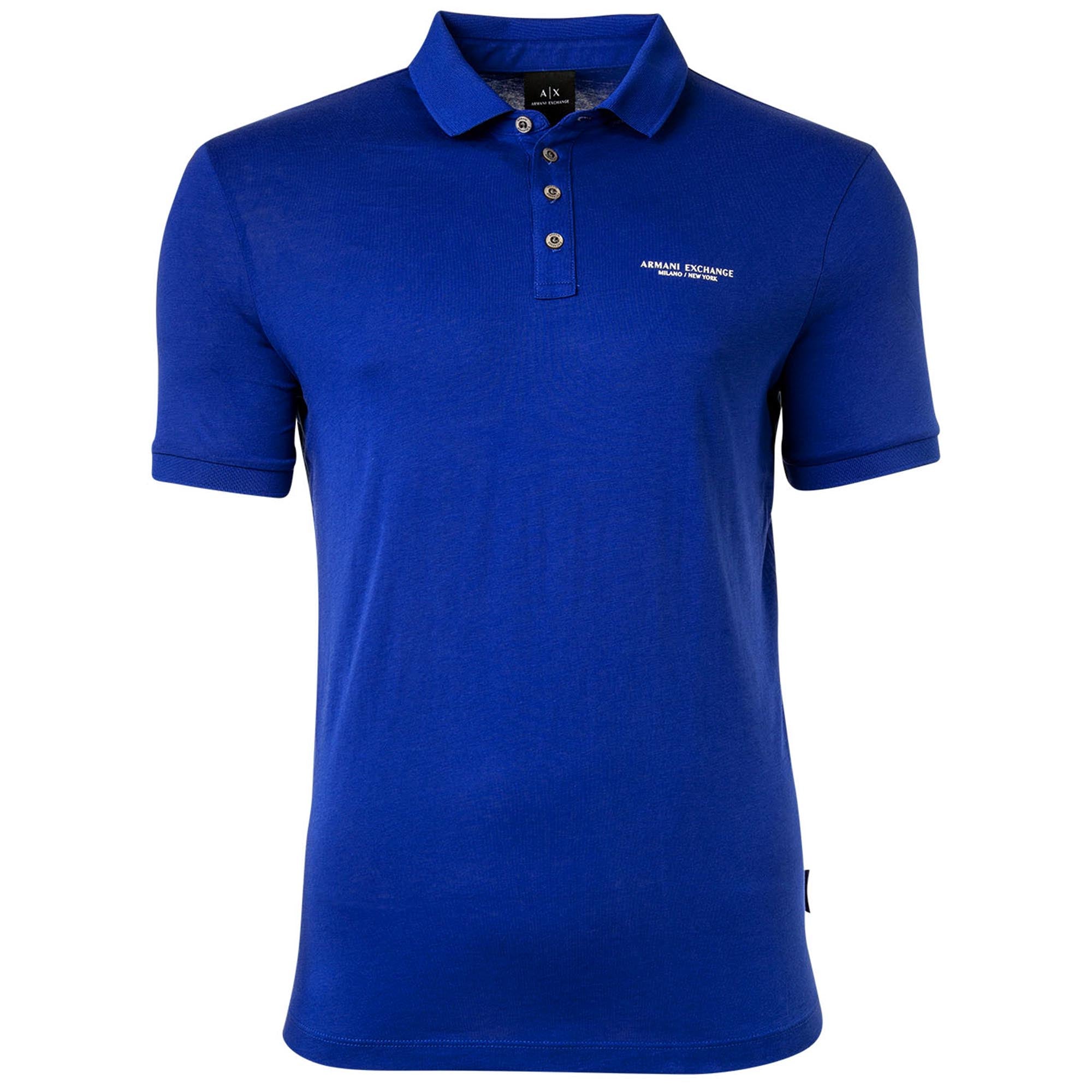 A|X ARMANI EXCHANGE Herren Poloshirt - Schriftzug, Slim fit, Cotton Stretch