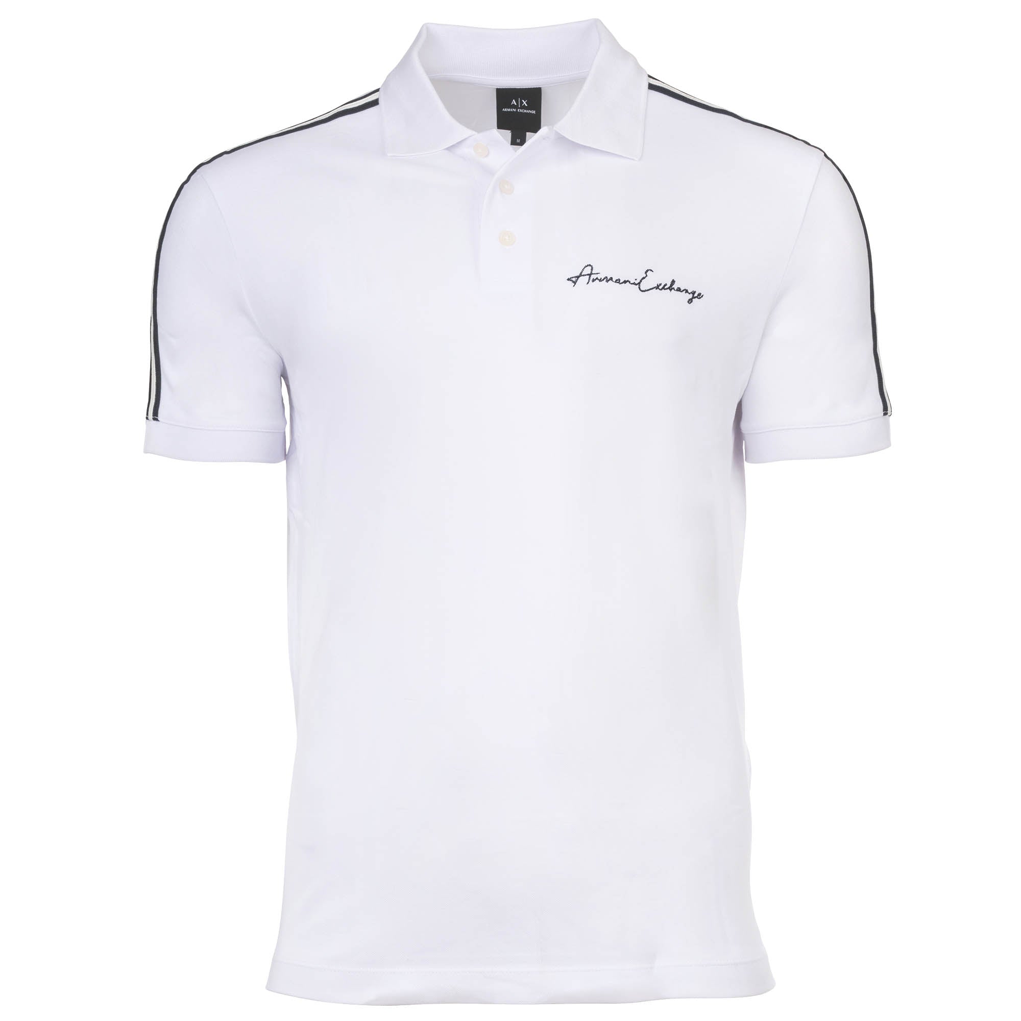 A|X ARMANI EXCHANGE men's polo shirt - T-shirt, logo, single-coloured, cotton