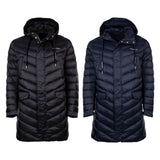 A|X ARMANI EXCHANGE Men's Down Coat - Quilted Jacket, Zip, Hood, Logo Print
