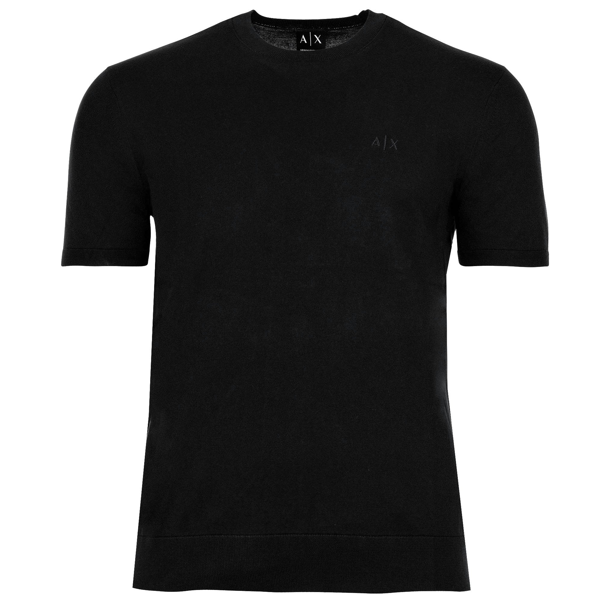 A|X ARMANI EXCHANGE Herren T-Shirt, Feinstrick - Rundhals, Baumwolle, uni