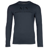 A|X ARMANI EXCHANGE Herren Langarmshirt - Longsleeve, Rundhals, Logo, Cotton