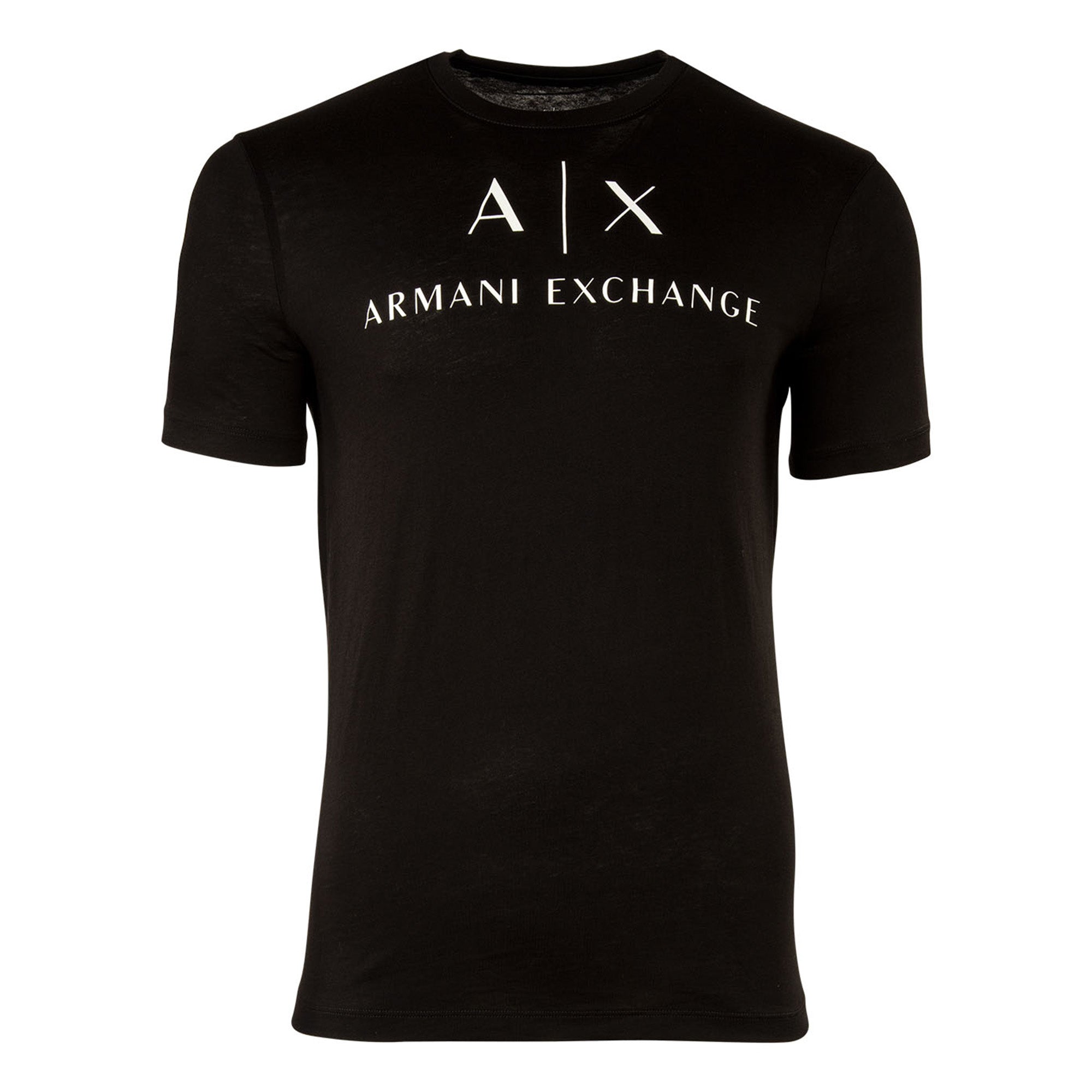 A|X ARMANI EXCHANGE Herren T-Shirt - Schriftzug, Rundhals, Cotton Stretch