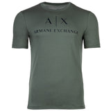 A|X ARMANI EXCHANGE Herren T-Shirt - Schriftzug, Rundhals, Cotton Stretch
