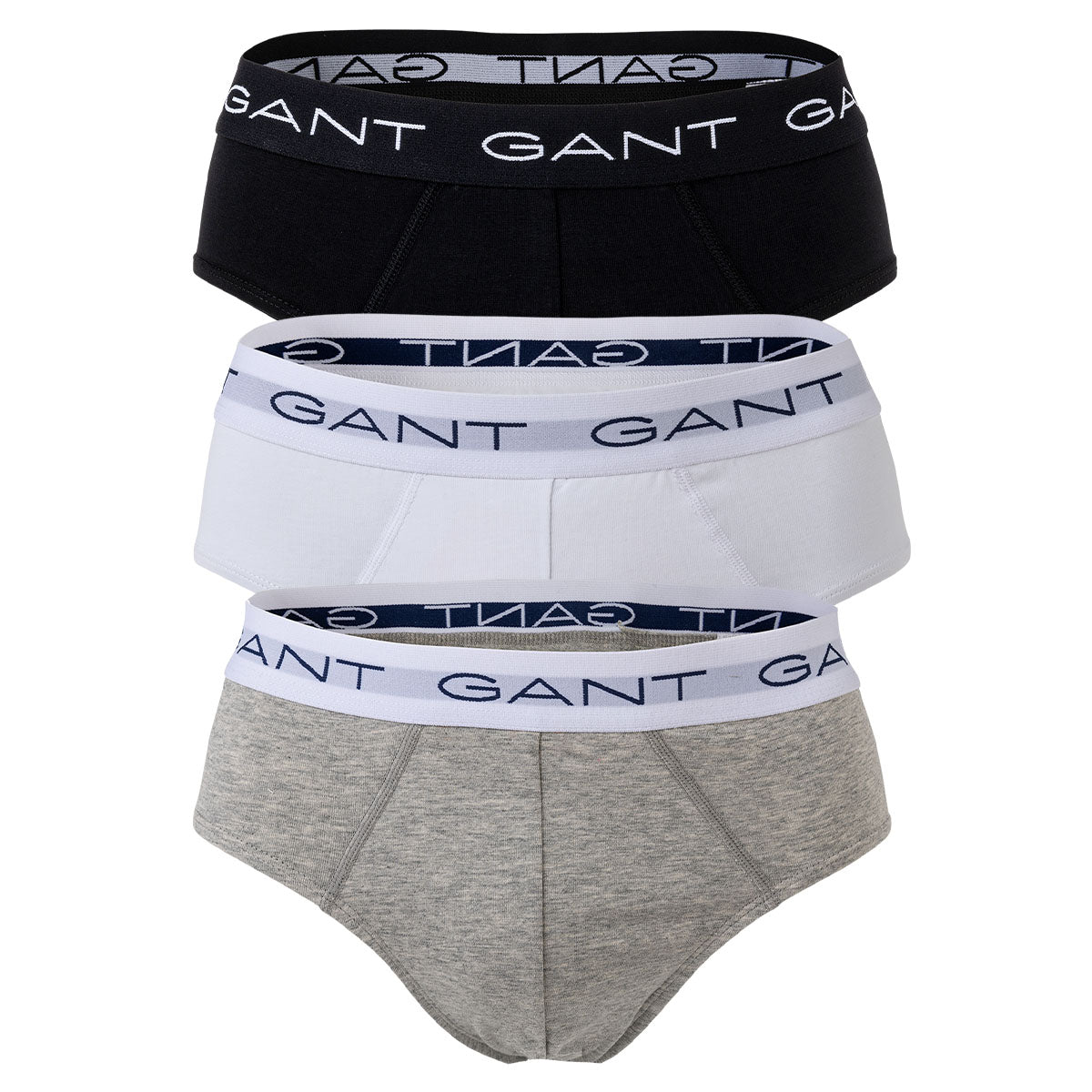 GANT Herren Slips, 3er Pack - Brief 3-Pack, Slim Fit, Logo, Stretch Cotton, uni