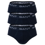 GANT Men's Briefs, 3-Pack - Brief 3-Pack, Slim Fit, Logo, Stretch Cotton, Plain