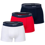 GANT Herren Boxershorts, 3er Pack - Core Trunk 3-Pack, Cotton Stretch, einfarbig